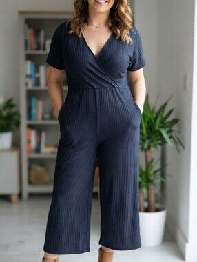 Ribbed Wide Leg Jumpsuit